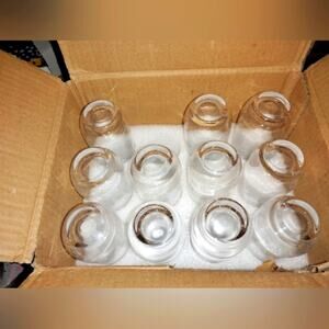 Set of 11 Clear Glass Tumblers